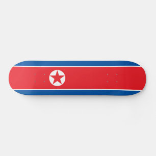 North Korea Flag Skateboard