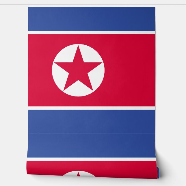 North Korea flag Wallpaper (Unrolling)