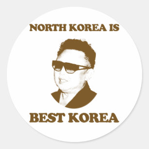 North Korea is best Korea Classic Round Sticker