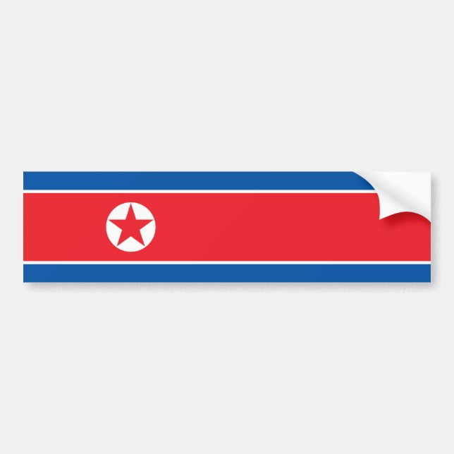 North Korea/Korean Flag Bumper Sticker (Front)