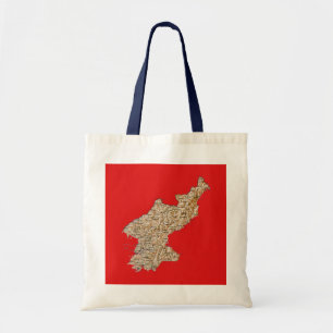 North Korea Map Bag