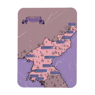 North Korea map Magnet