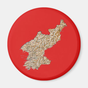North Korea Map Magnet
