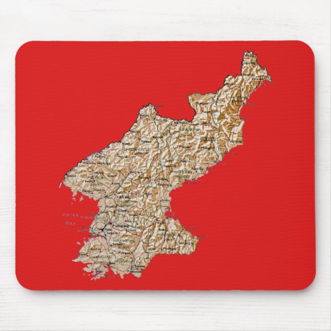 North Korea Map Mousepad (Front)