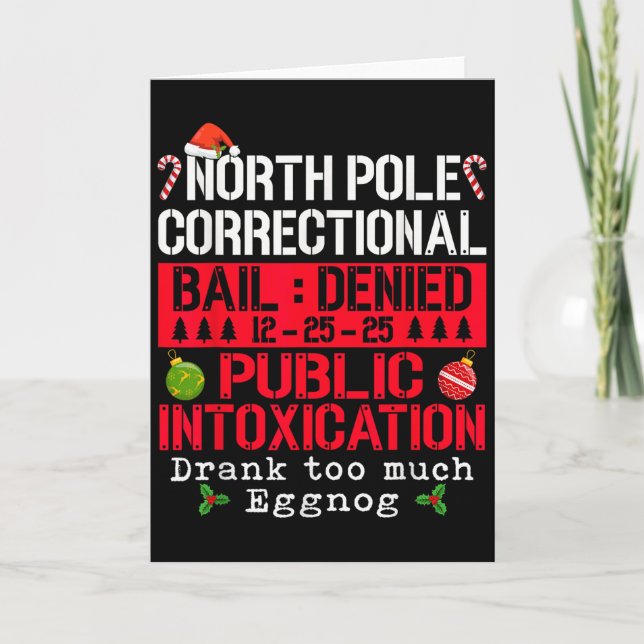 North Le Correctional Public Intoxication Eggnog C Card (Front)