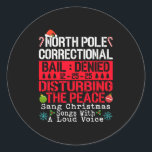 North Le Correctional Sang Christmas Songs With Lo Classic Round Sticker<br><div class="desc">North Le Correctional Sang Christmas Songs With Loud Voice</div>