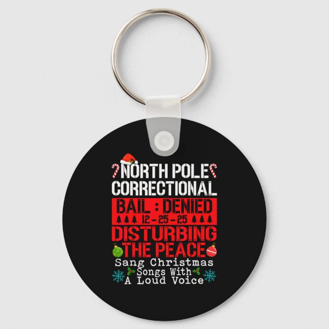 North Le Correctional Sang Christmas Songs With Lo Keychain (Front)