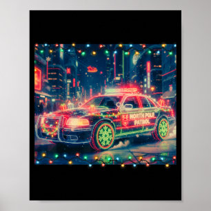 North Le Patrol Christmas Car Tee  Poster