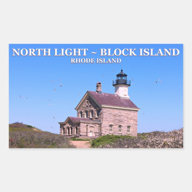 North Lighthouse, Block Island RI Stickers (Front)