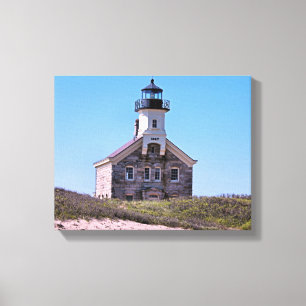 North Lighthouse, Block Island Wrapped Canvas
