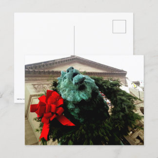 North Lion at the Art Institute of Chicago Holiday Postcard