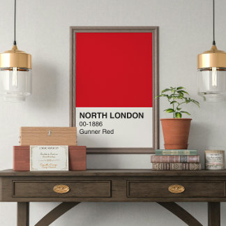 North London Gunner Red - Full Width Poster