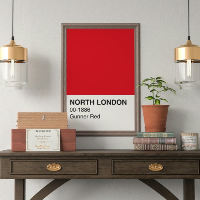 North London Gunner Red - Full Width Poster (Creator Uploaded)