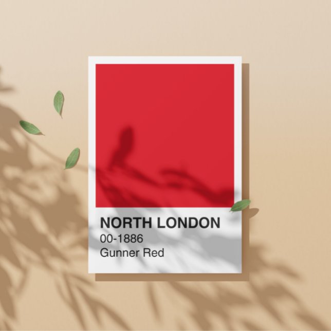 North London Gunner Red - White Border Poster (Creator Uploaded)