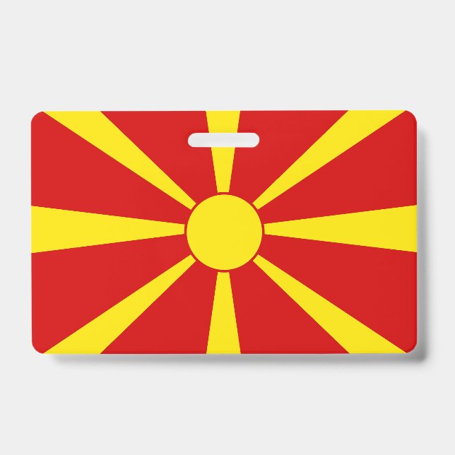 North Macedonia flag Badge (Front)