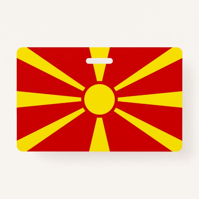 North Macedonia Flag Badge (Front)