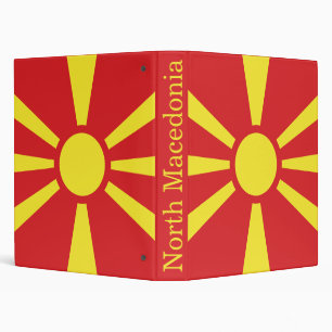 North Macedonia Flag Binder