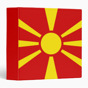 North Macedonia Flag Binder