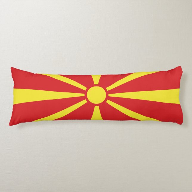 North Macedonia Flag Body Pillow (Front)