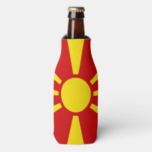 North Macedonia Flag Bottle Cooler