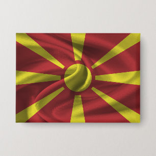 North Macedonia Flag Button