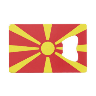 North Macedonia Flag Credit Card Bottle Opener