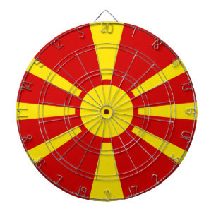 North Macedonia Flag Dartboard