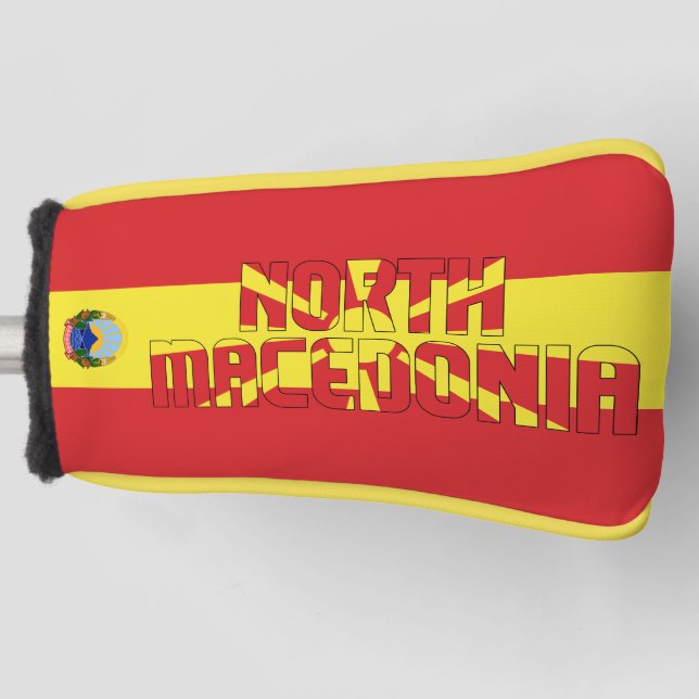 North Macedonia Flag Gorgeous Patriotic Golf Head  Cover (Front)