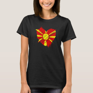 North Macedonia Flag I love DNA  North Macedonians T-Shirt