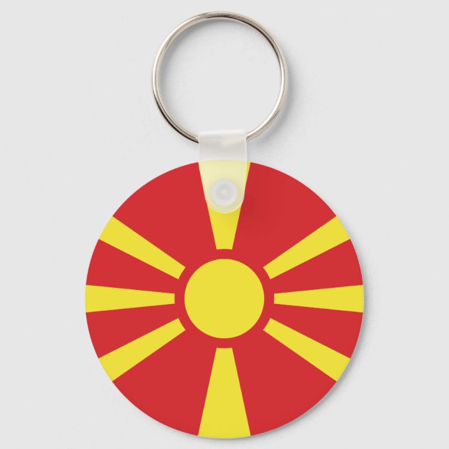 North Macedonia Flag Keychain (Front)