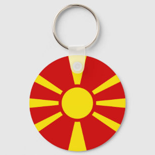 North Macedonia Flag Keychain