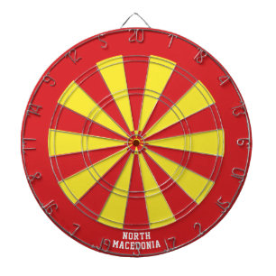 North Macedonia Flag Patriot's Bullseye Dartboard