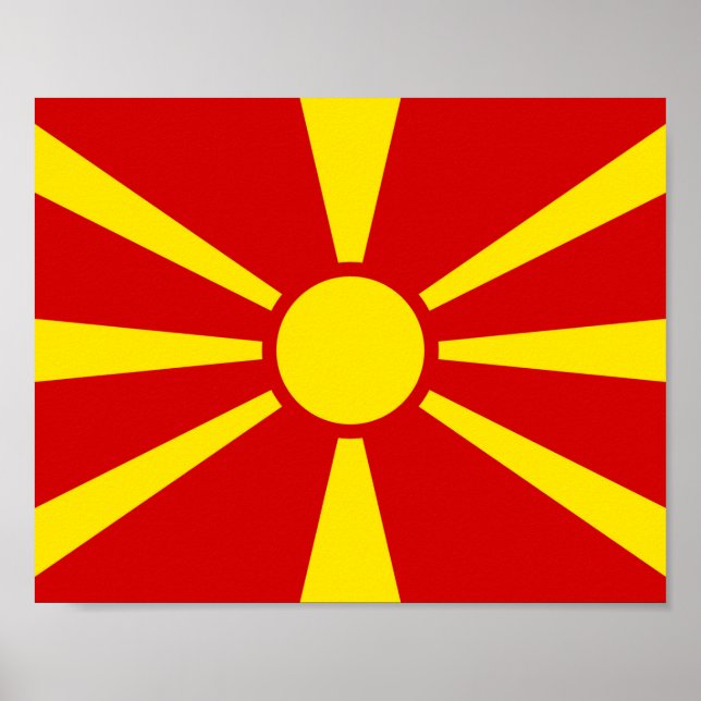 North Macedonia Flag Poster (Front)