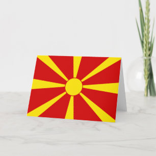 North Macedonia flag Thank You Card