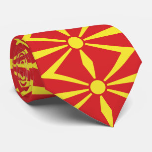 North Macedonia Flag Tie