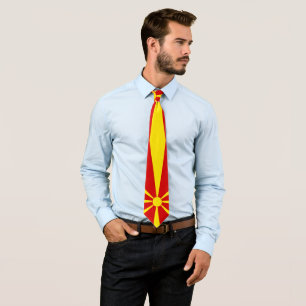 North Macedonia flag Tie