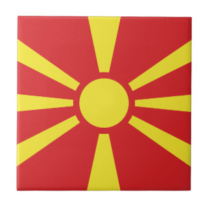 North Macedonia Flag Tile