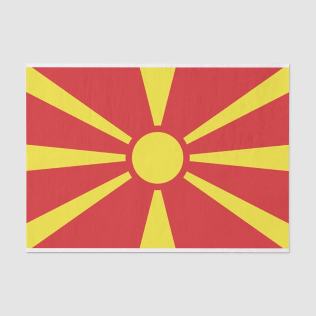 North Macedonia Flag Tissue Paper (Front)