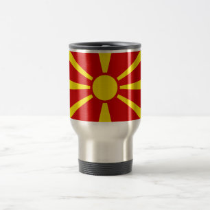 North Macedonia Flag Travel Mug