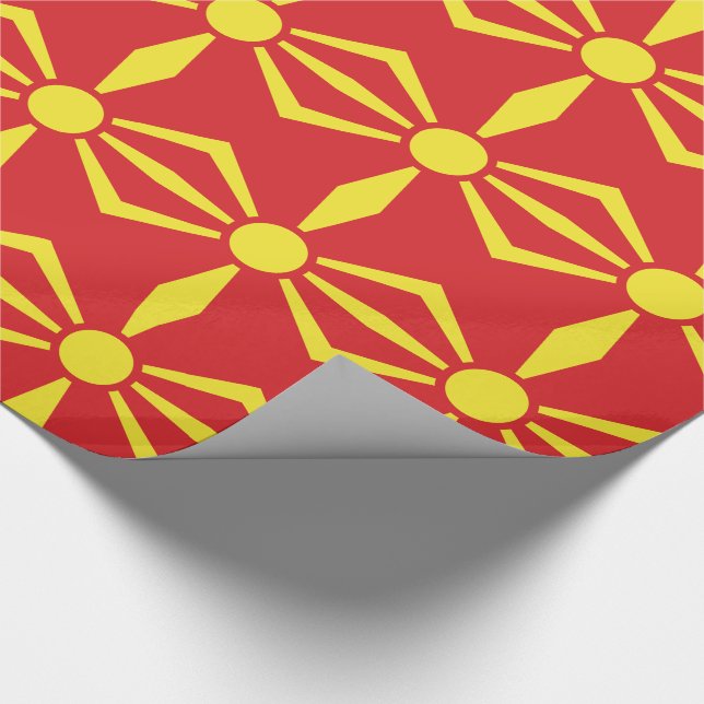 North Macedonia Flag Wrapping Paper (Corner)