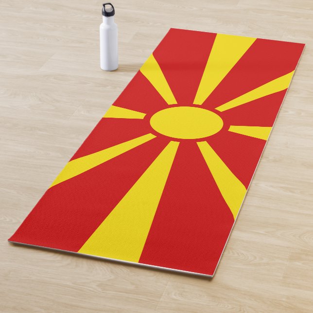 North Macedonia Flag Yoga Mat (In Situ)