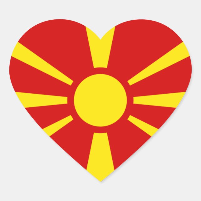 north macedonia heart sticker (Front)