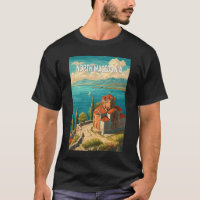North Macedonia Illustration Travel Art Vintage