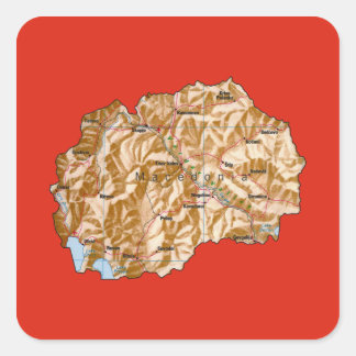 North Macedonia Map Sticker