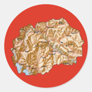 North Macedonia Map Sticker