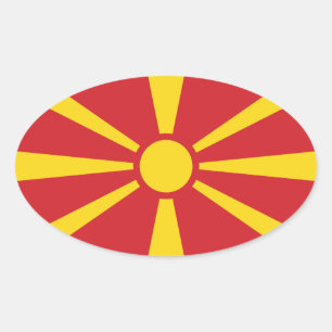 North Macedonia Oval Sticker