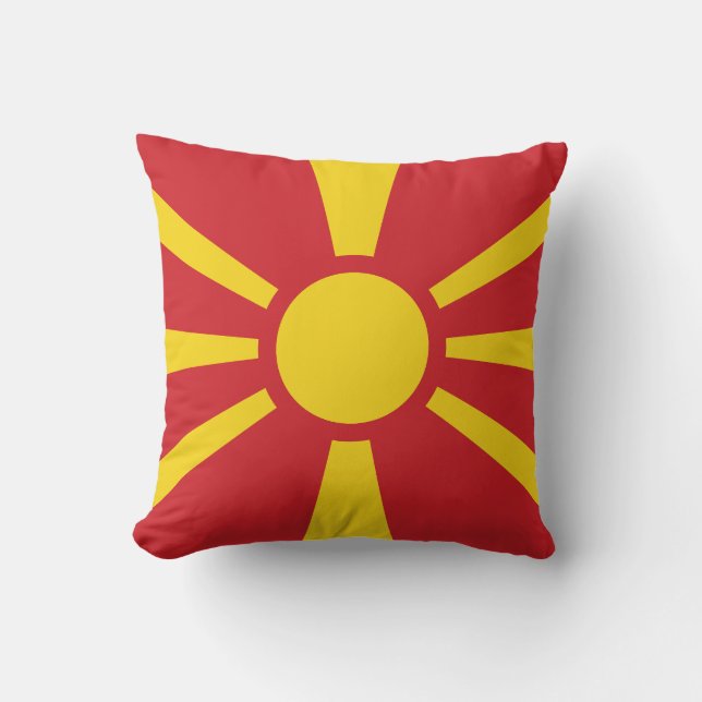 North Macedonia Throw Pillow (Front)