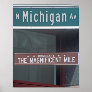 'North Michigan Avenue and The Magnificent Mile Poster