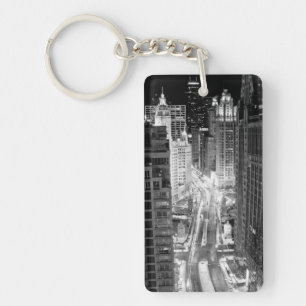 North Michigan Avenue in Chicago after winter Keychain