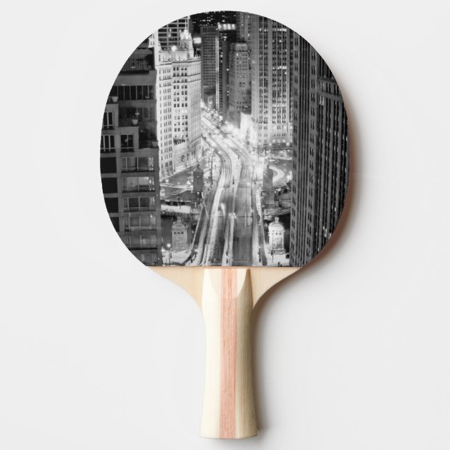 North Michigan Avenue in Chicago after winter Ping Pong Paddle (Front)